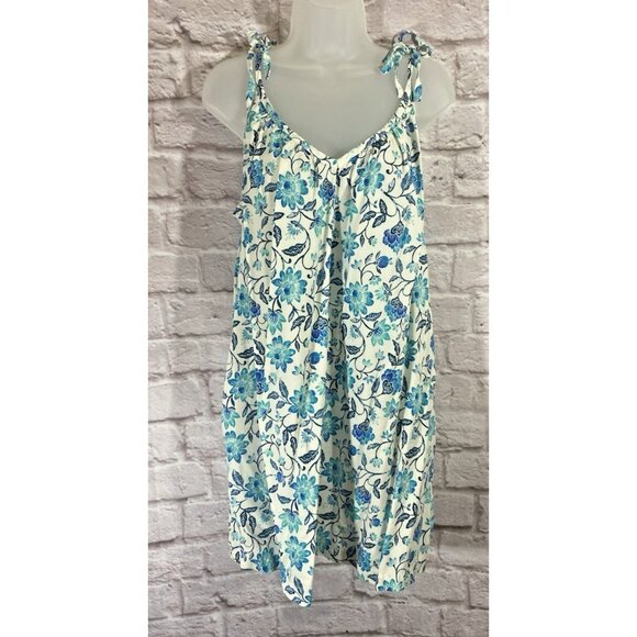 Old Navy Dresses & Skirts - Old Navy Floral Blue Shoulder Tie Sundress Cottagecore Beach Womens Size Large L